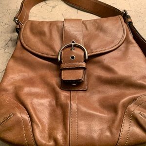 Coach Soho brown leather shoulder messenger bag